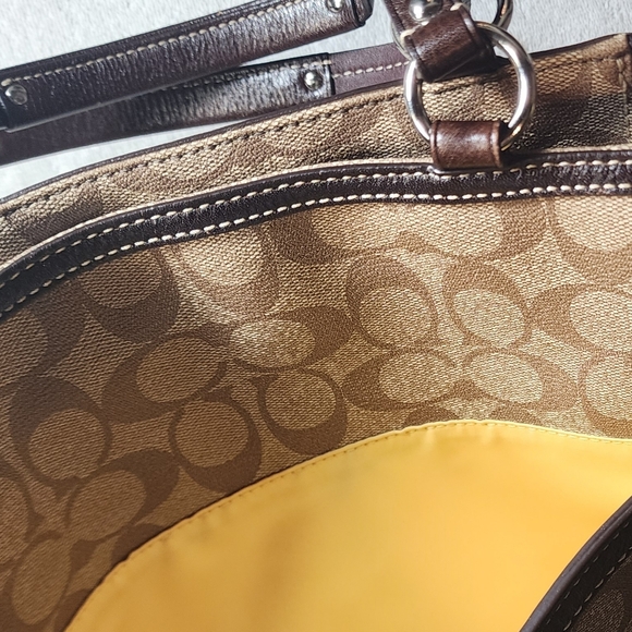 Coach Chelsea Heritage Stripe F14477 Signature Shoulder Handbag EUC - Picture 15 of 17